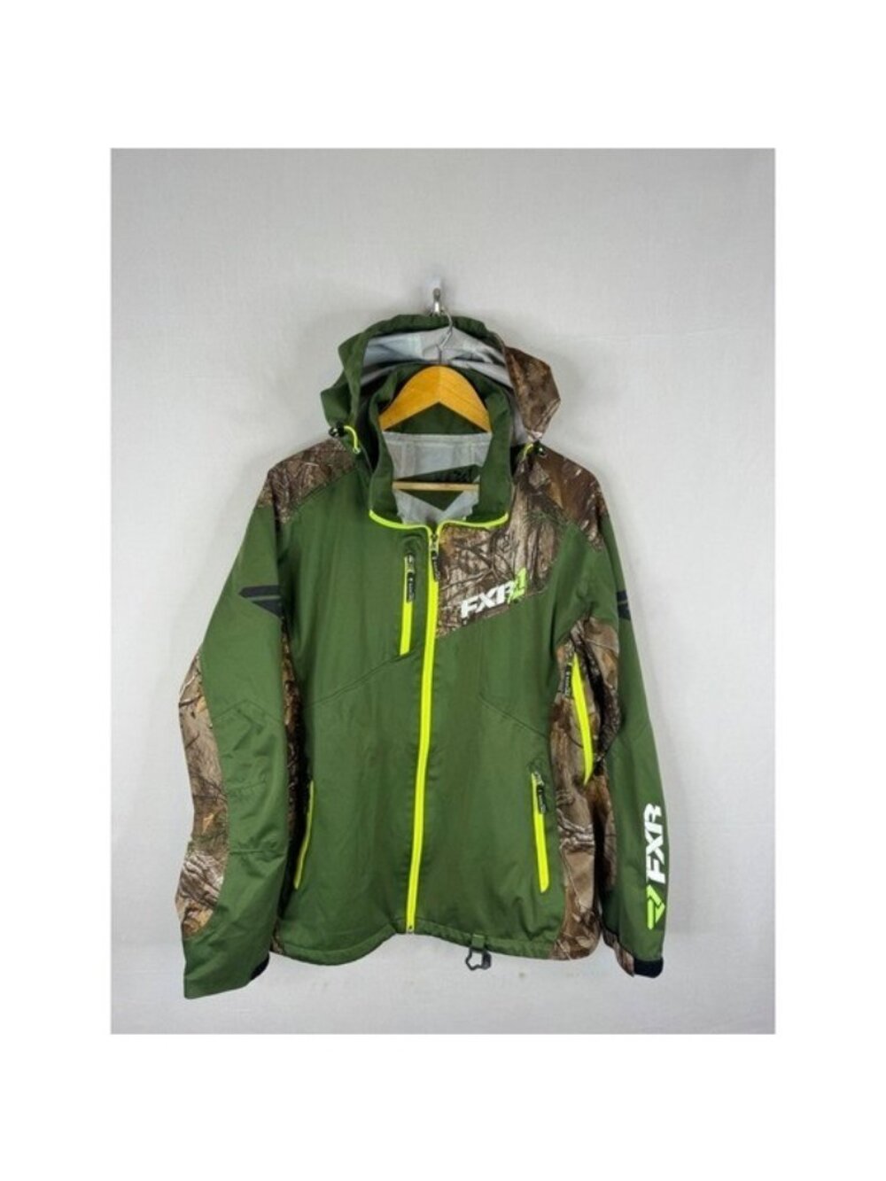 FXR Racing Mens Recoil Lite Trilaminate Jacket Green Realtree Camo Large